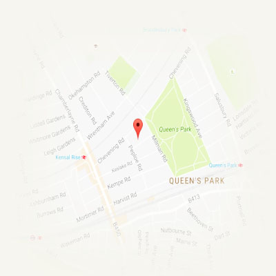 Location - Queens Park, derwice in home/office/hotel